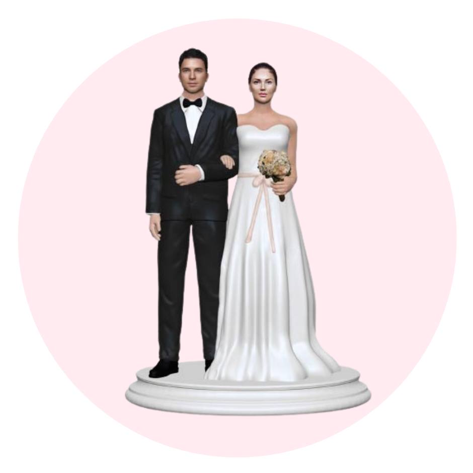 Custom Wedding Cake Topper Figurines